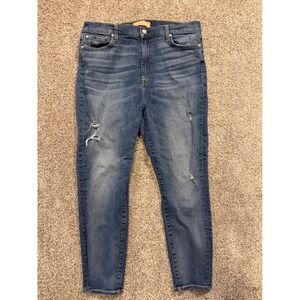 Seven for all Mankind Jeans Womens 33‎ Blue Luxe Vintage Distressed Blue Denim